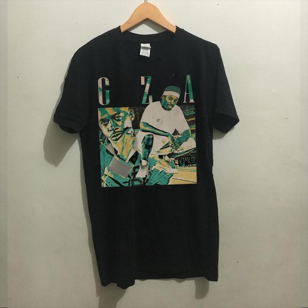 Gza Hip Hop Style Graphics Shirt - Unisex Black T-Shirt